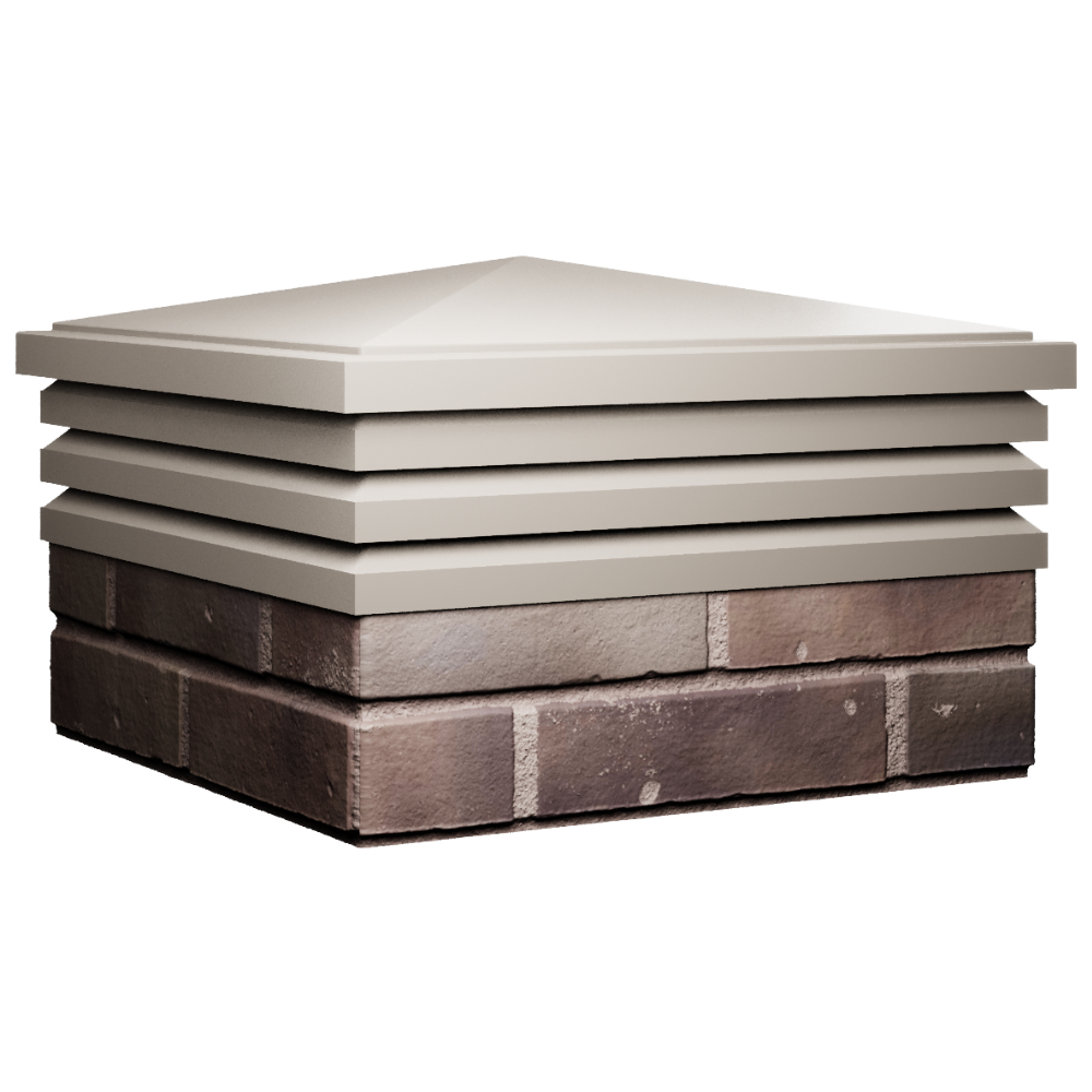 Колпак Zking Бона ХайТек Бежевый на столб 2х2 кирпича (513х513мм) в Донецке фото