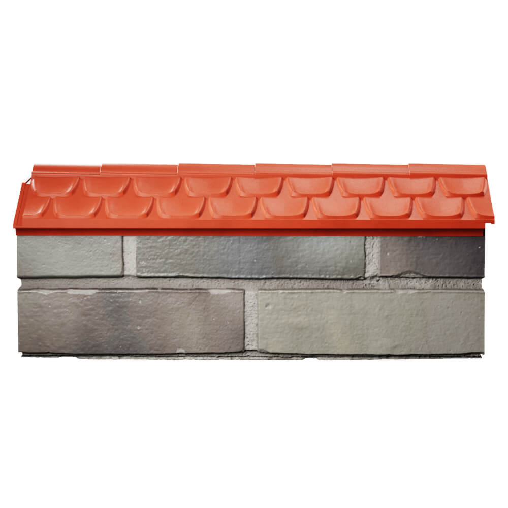 Парапет Zking Эльбрус Красный с посадкой на 0.5 кирпича (130мм) в Донецке фото