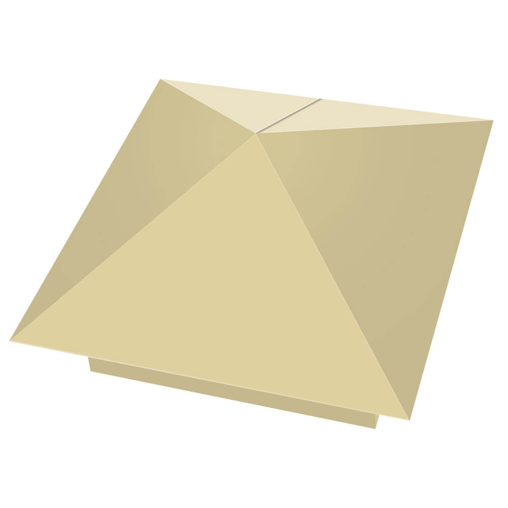 Колпак металлический 400х400мм RAL1014 Бежевый заборный Донецк фото