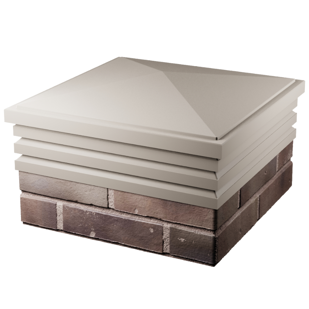 Колпак Zking Бона ХайТек Бежевый на столб 2х2 кирпича (513х513мм) в Донецке фото