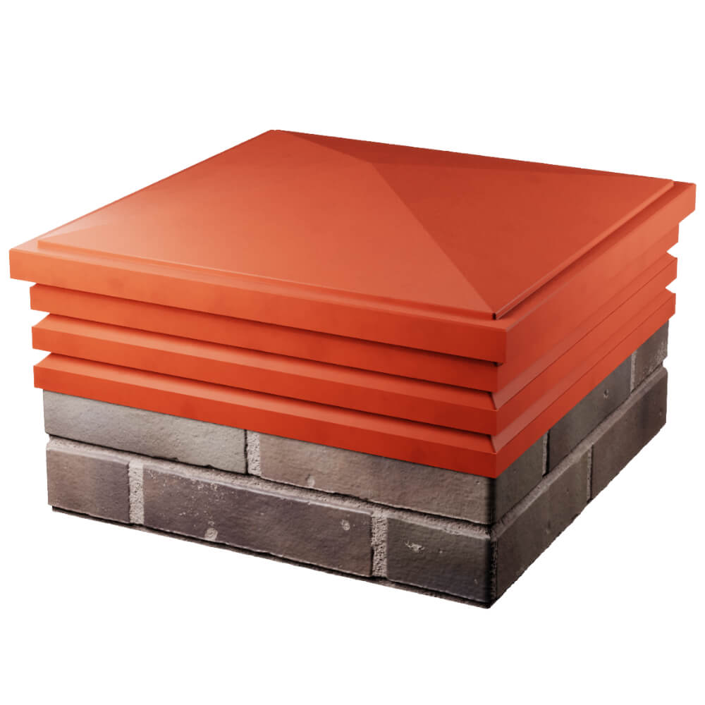 Колпак Zking Бона ХайТек Красный на столб 2х2 кирпича (513х513мм) в Донецке фото