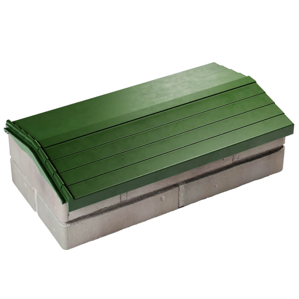 Парапет Zking Бона ХайТек Зеленый с посадкой на 1 кирпич (200/225/255мм) в Донецке фото