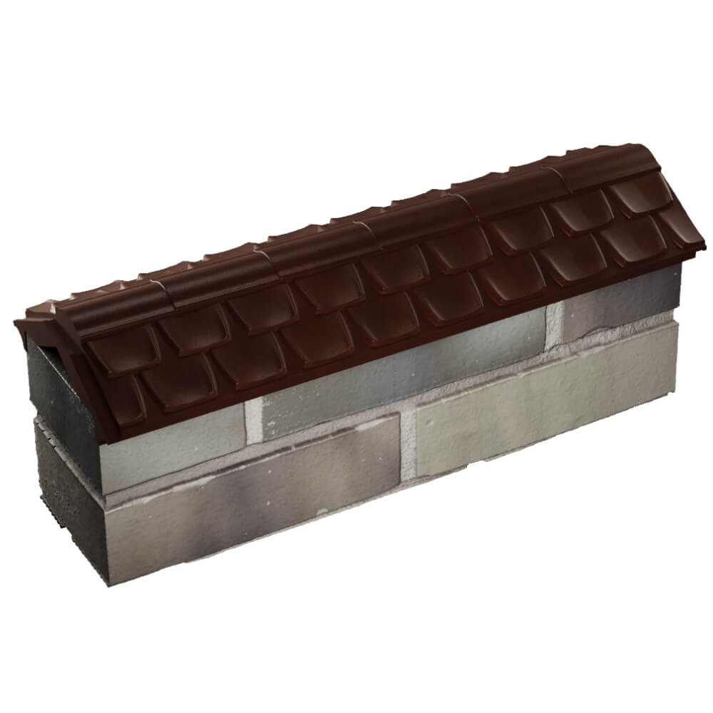 Парапет Zking Эльбрус Коричневый с посадкой на 0.5 кирпича (130мм) в Донецке фото