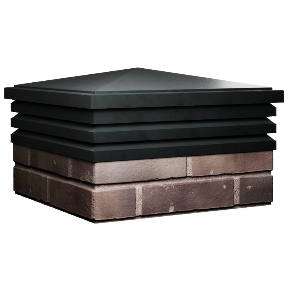 Колпак Zking Бона ХайТек Черный на столб 2х2 кирпича (513х513мм) в Донецке фото