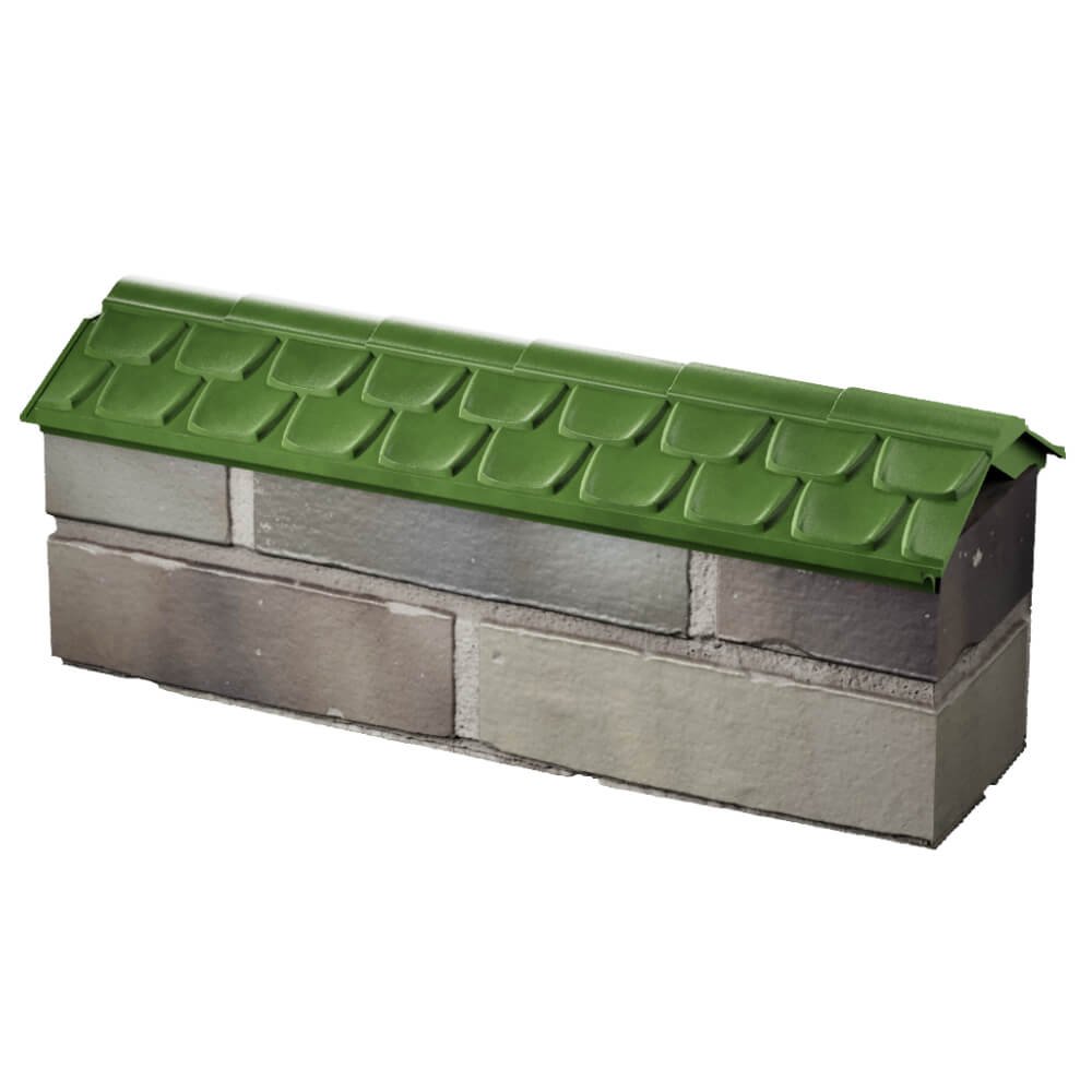 Парапет Zking Эльбрус Зеленый с посадкой на 0.5 кирпича (130мм) в Донецке фото