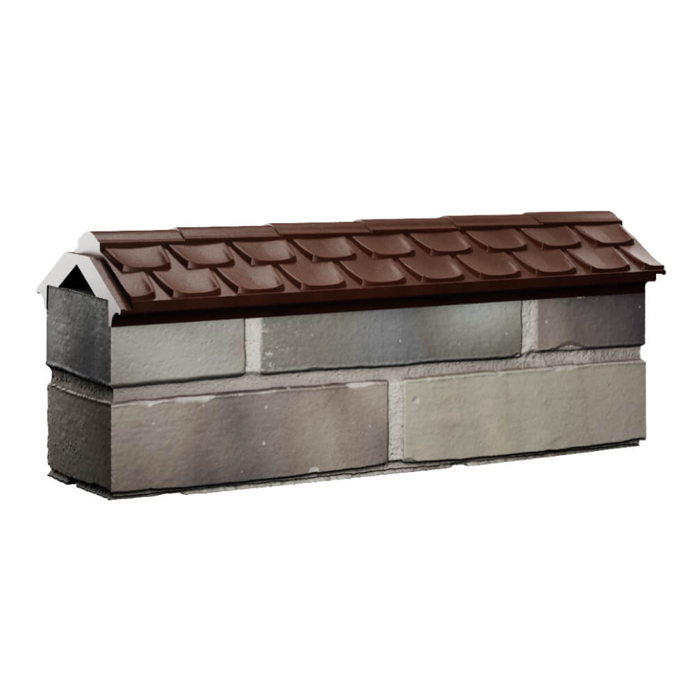 Парапет Zking Эльбрус Коричневый с посадкой на 0.5 кирпича (130мм) Донецк фото