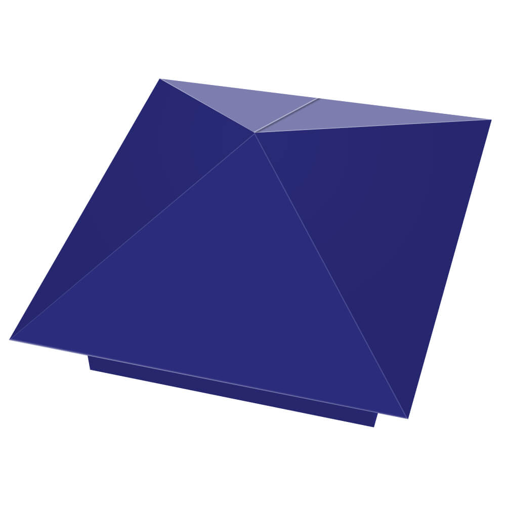 Колпак металлический 400х400мм RAL5002 Синий Ультрамарин заборный Донецк фото