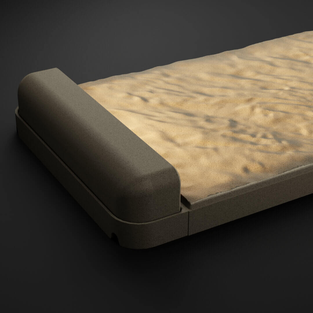 LED Светильник для шаговой плиты STONE Светлая Галька 330х75х98мм в Донецке фото