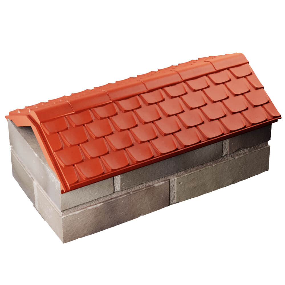 Парапет Zking Эльбрус Красный с посадкой на 1 кирпич (255мм) в Донецке фото