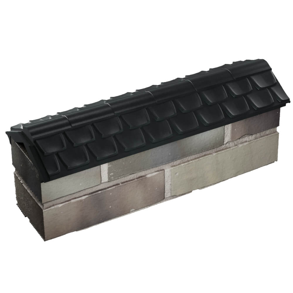 Парапет Zking Эльбрус Черный с посадкой на 0.5 кирпича (130мм) в Донецке фото