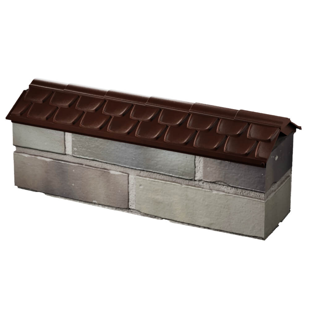 Парапет Zking Эльбрус Коричневый с посадкой на 0.5 кирпича (130мм) в Донецке фото