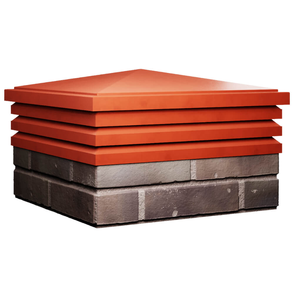 Колпак Zking Бона ХайТек Красный на столб 2х2 кирпича (513х513мм) в Донецке фото