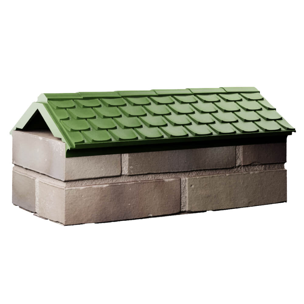 Парапет Zking Эльбрус Зеленый с посадкой на 1 кирпич (255мм) Донецк фото