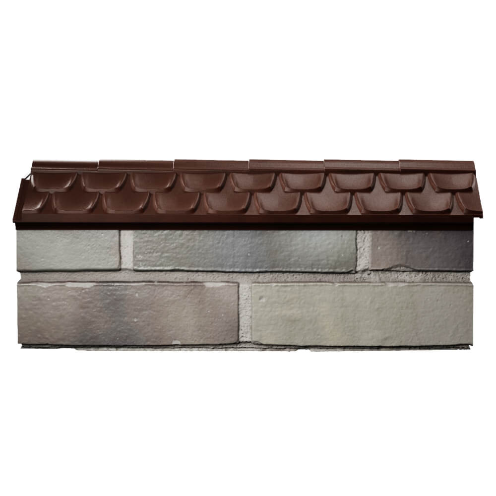 Парапет Zking Эльбрус Коричневый с посадкой на 0.5 кирпича (130мм) в Донецке фото