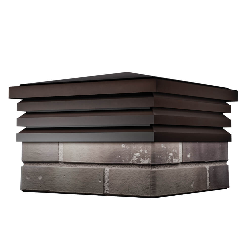 Колпак Zking Бона ХайТек Коричневый на столб 1.5х1.5 кирпича (385х385мм) в Донецке фото