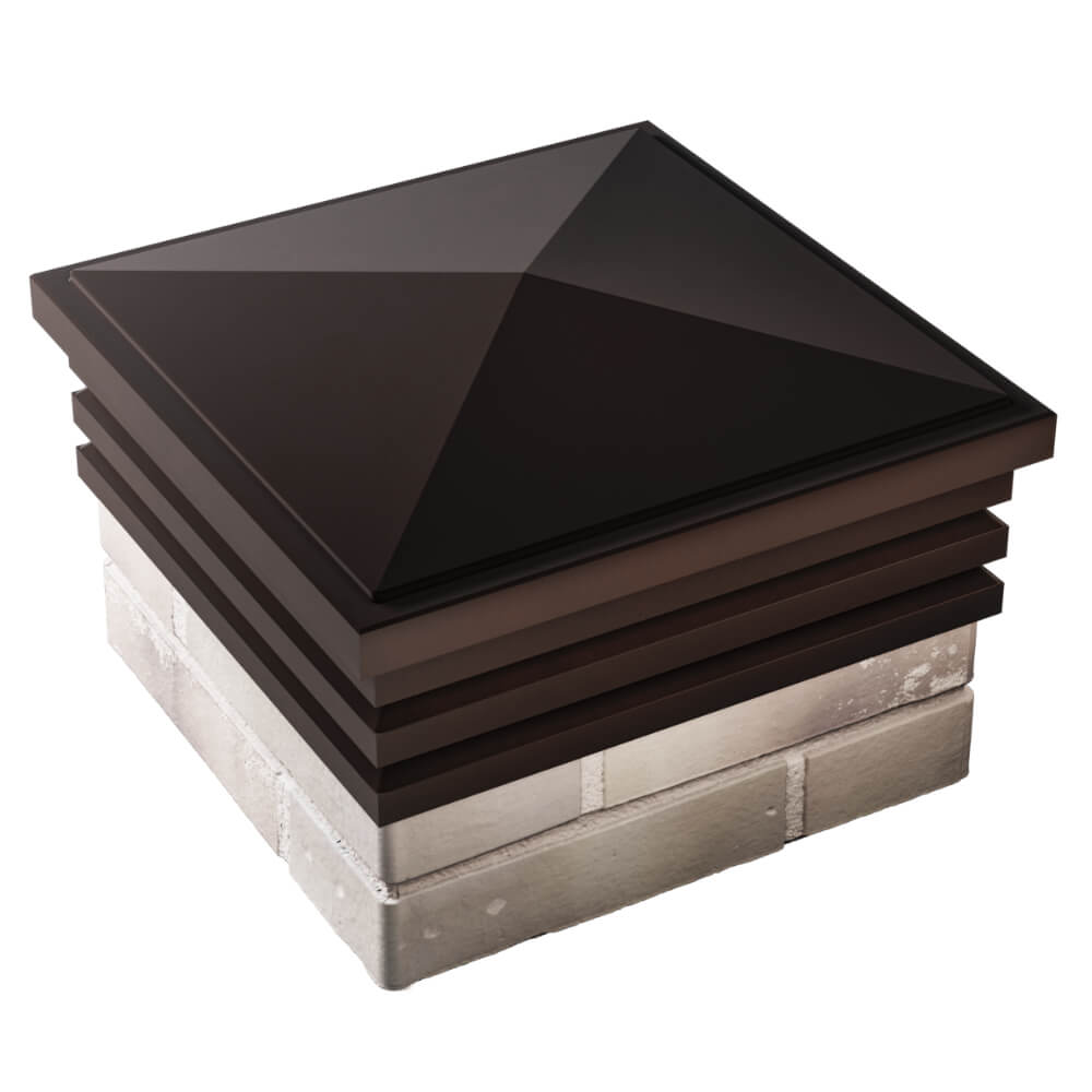 Колпак Zking Бона ХайТек Коричневый на столб 1.5х1.5 кирпича (385х385мм) в Донецке фото