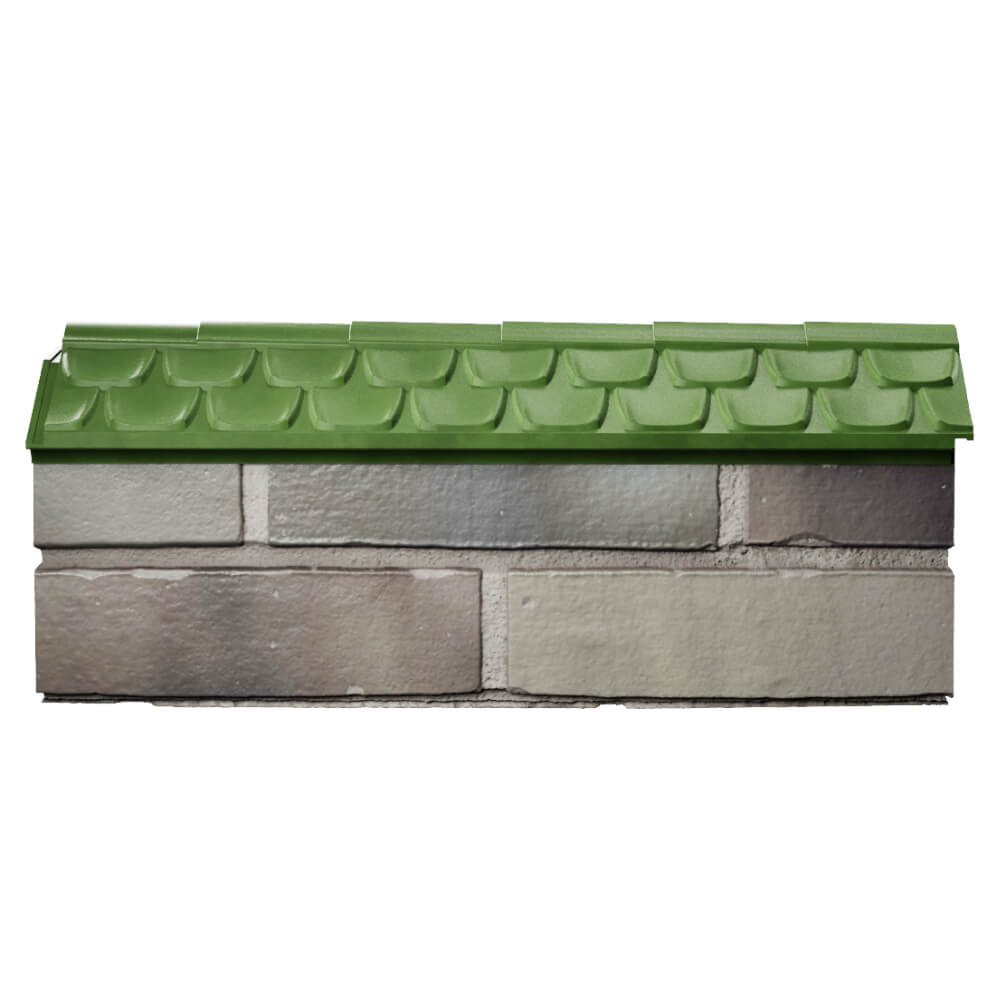 Парапет Zking Эльбрус Зеленый с посадкой на 0.5 кирпича (130мм) в Донецке фото