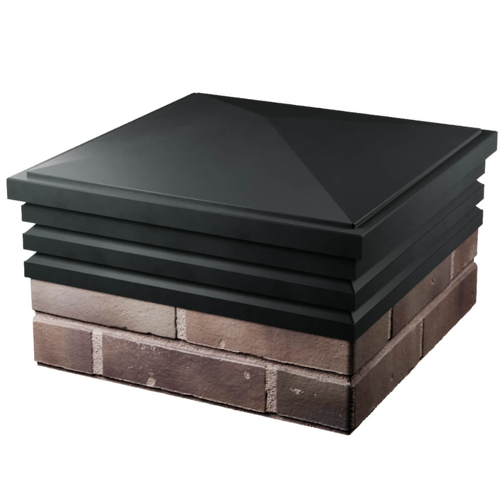 Колпак Zking Бона ХайТек Черный на столб 2х2 кирпича (513х513мм) в Донецке фото