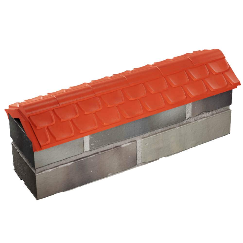 Парапет Zking Эльбрус Красный с посадкой на 0.5 кирпича (130мм) в Донецке фото