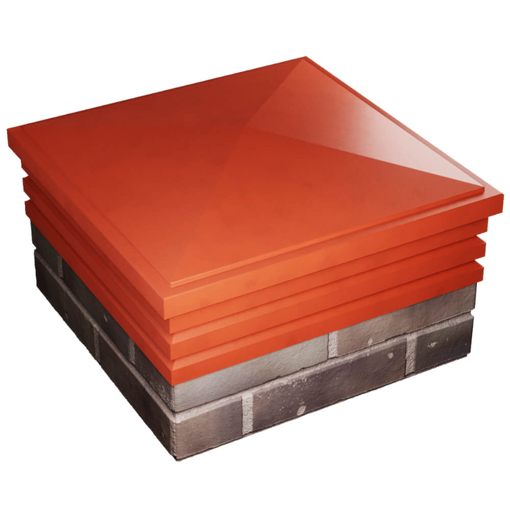 Колпак Zking Бона ХайТек Красный на столб 2х2 кирпича (513х513мм) в Донецке фото