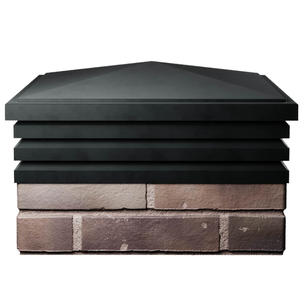 Колпак Zking Бона ХайТек Черный на столб 2х2 кирпича (513х513мм) Донецк фото