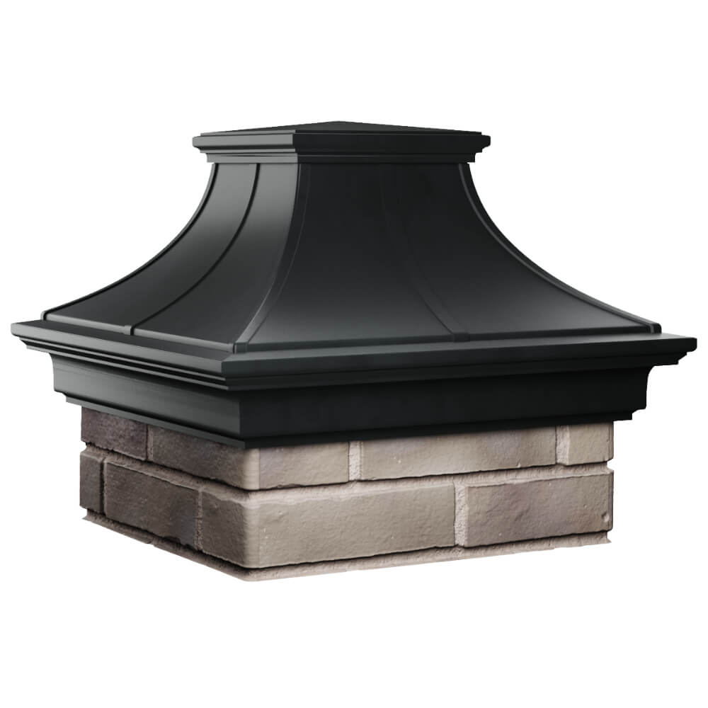 Колпак Zking Монблан Премиум Черный на столб 1.5х1.5 кирпича (385х385мм) в Донецке фото
