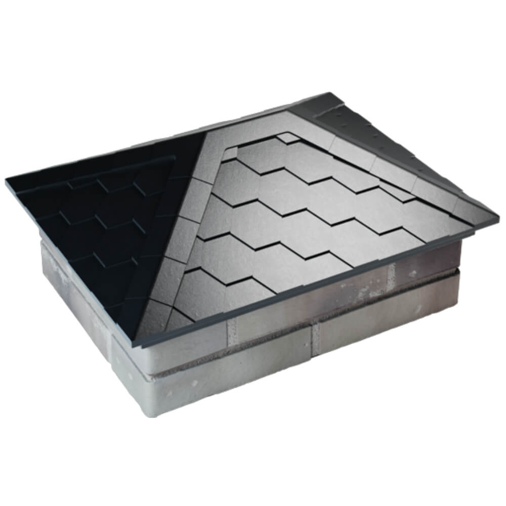 Колпак Zking Эверест Черный на столб 2х1.5 кирпича (520х390мм) Донецк фото