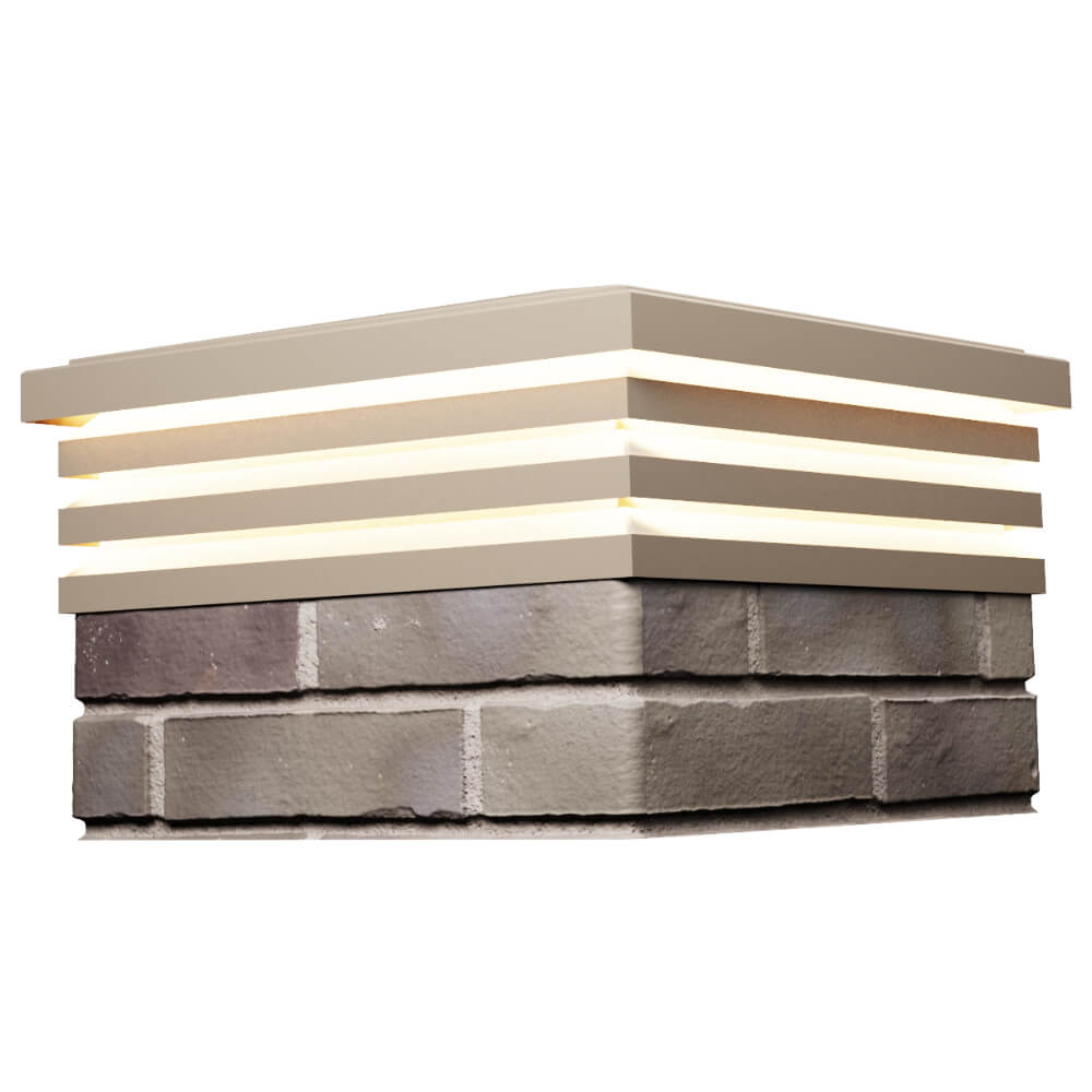 Колпак Zking Бона ХайТек Бежевый на столб 1.5х1.5 кирпича (385х385мм) с подсветкой в Донецке фото