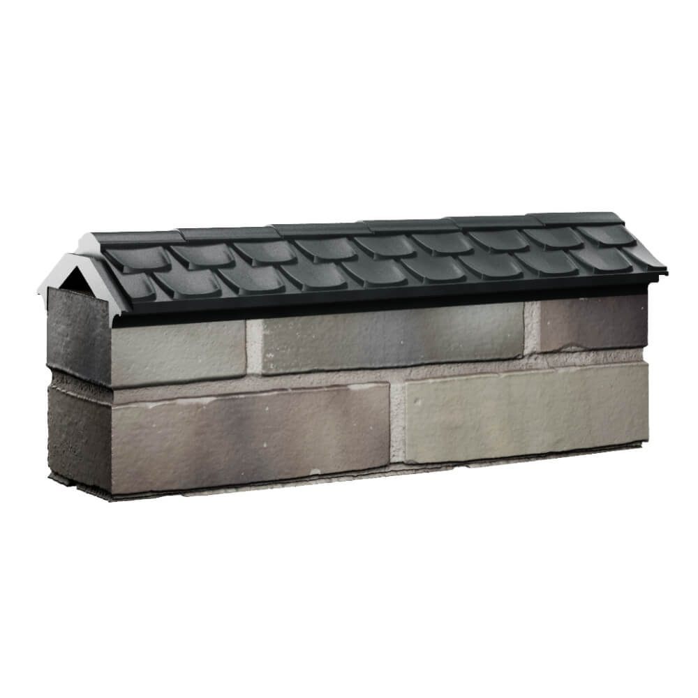 Парапет Zking Эльбрус Черный с посадкой на 0.5 кирпича (130мм) Донецк фото