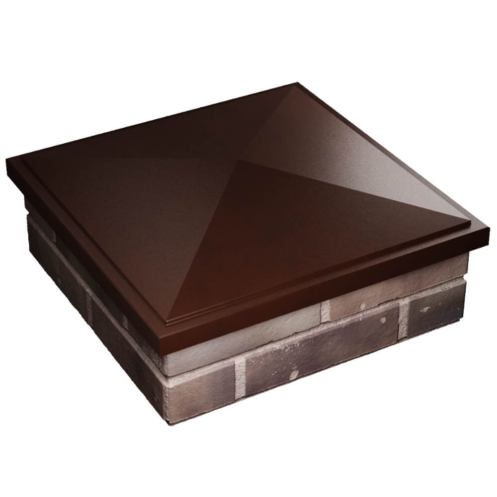 Колпак Zking БонаМоно Коричневый на столб 2х2 кирпича (515х515, 530х530мм) в Донецке фото