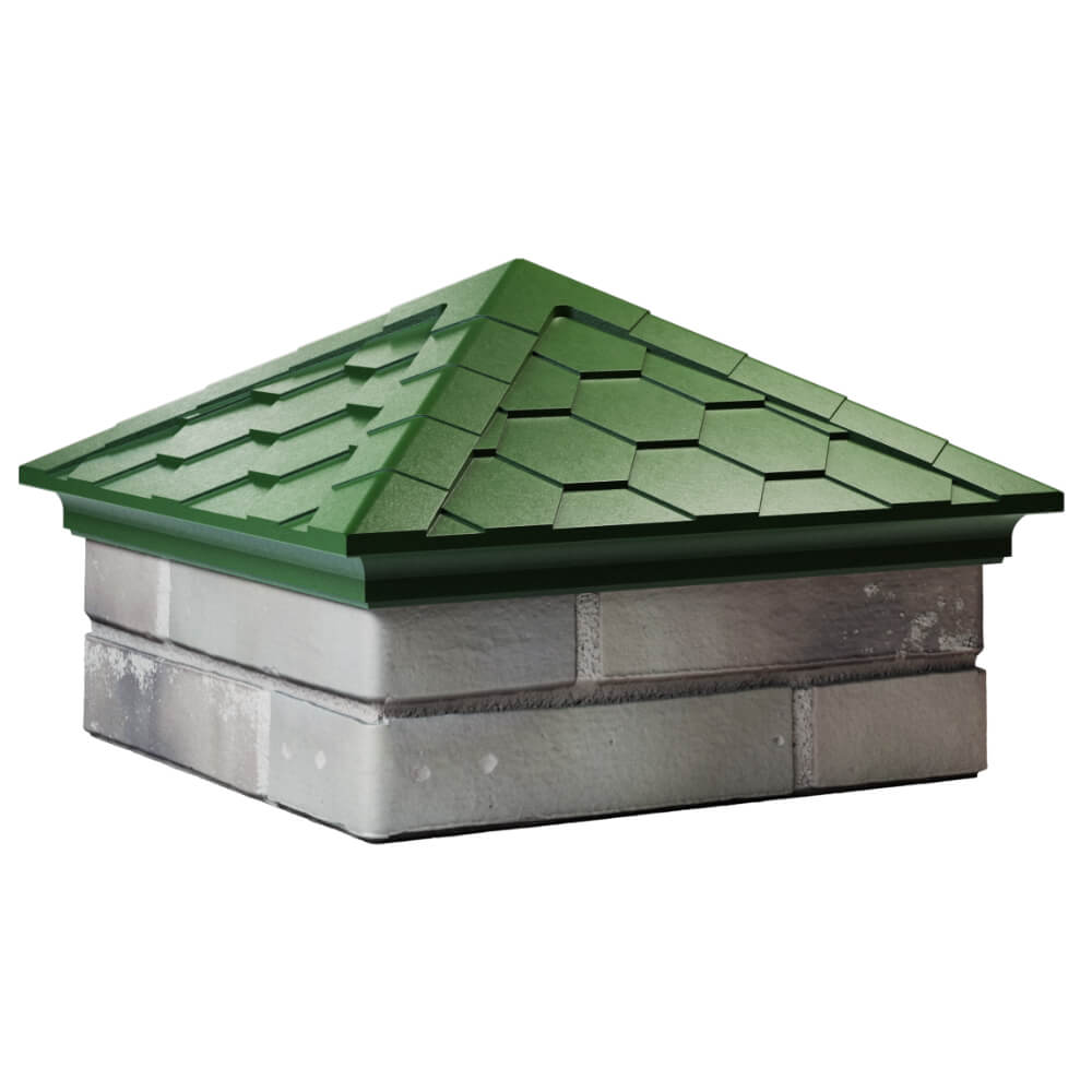 Колпак Zking Эверест Зеленый на столб 1.5х1.5 кирпича (390х390мм) в Донецке фото