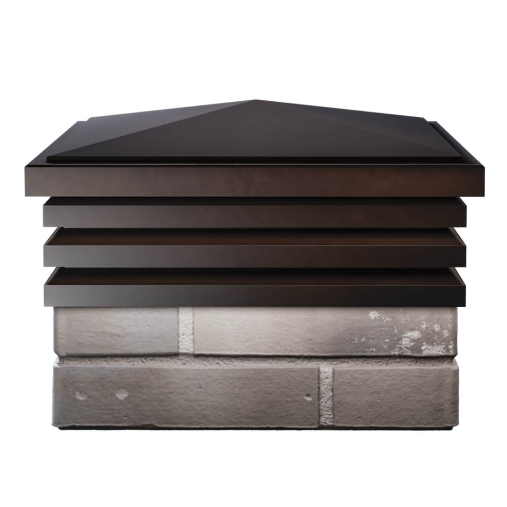 Колпак Zking Бона ХайТек Коричневый на столб 1.5х1.5 кирпича (385х385мм) Донецк фото