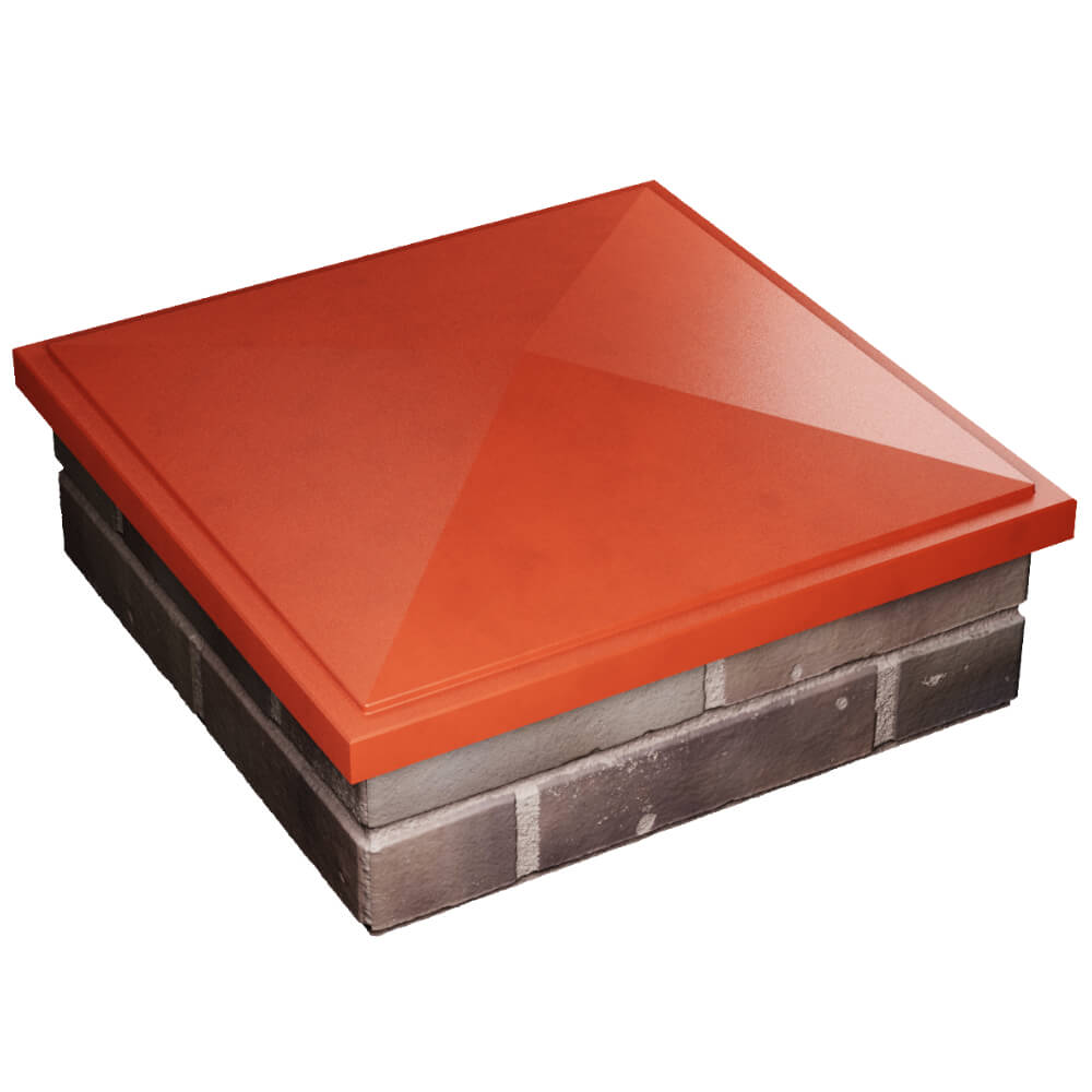 Колпак Zking БонаМоно Красный на столб 2х2 кирпича (515х515, 530х530мм) в Донецке фото