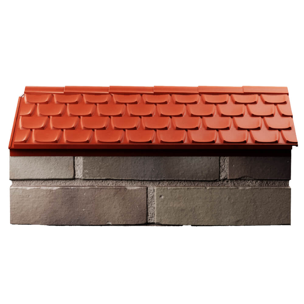 Парапет Zking Эльбрус Красный с посадкой на 1 кирпич (255мм) в Донецке фото