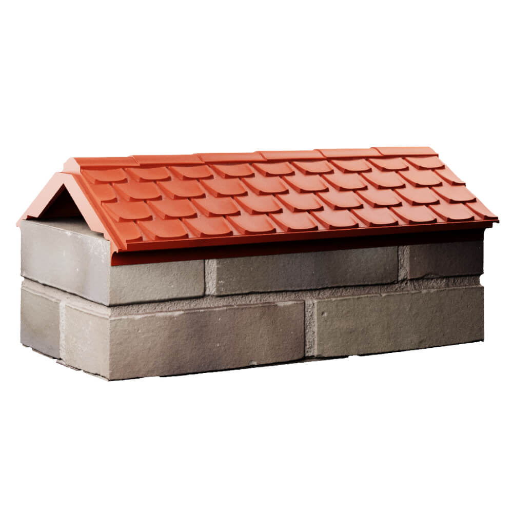 Парапет Zking Эльбрус Красный с посадкой на 1 кирпич (255мм) Донецк фото