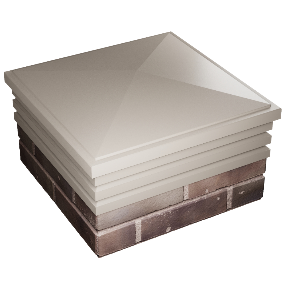 Колпак Zking Бона ХайТек Бежевый на столб 2х2 кирпича (513х513мм) в Донецке фото