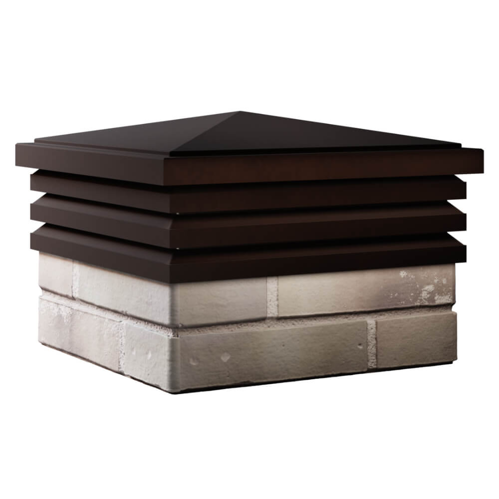 Колпак Zking Бона ХайТек Коричневый на столб 1.5х1.5 кирпича (385х385мм) в Донецке фото