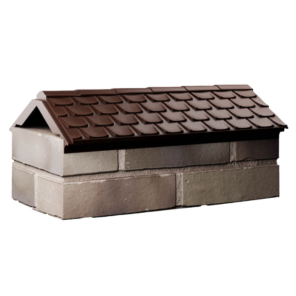 Парапет Zking Эльбрус Коричневый с посадкой на 1 кирпич (255мм) Донецк фото