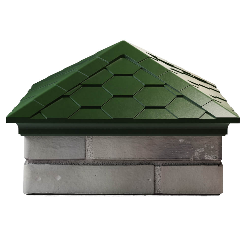 Колпак Zking Эверест Зеленый на столб 1.5х1.5 кирпича (390х390мм) Донецк фото