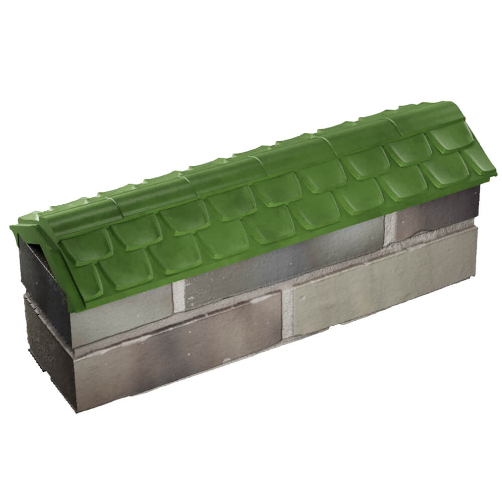 Парапет Zking Эльбрус Зеленый с посадкой на 0.5 кирпича (130мм) в Донецке фото