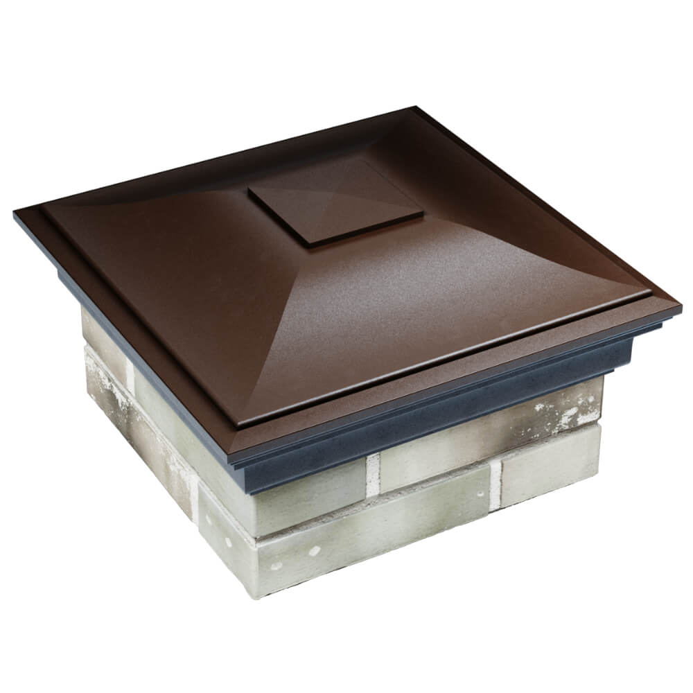 Колпак Zking Монблан Коричневый на столб 1.5х1.5 кирпича (385х385мм) в Донецке фото