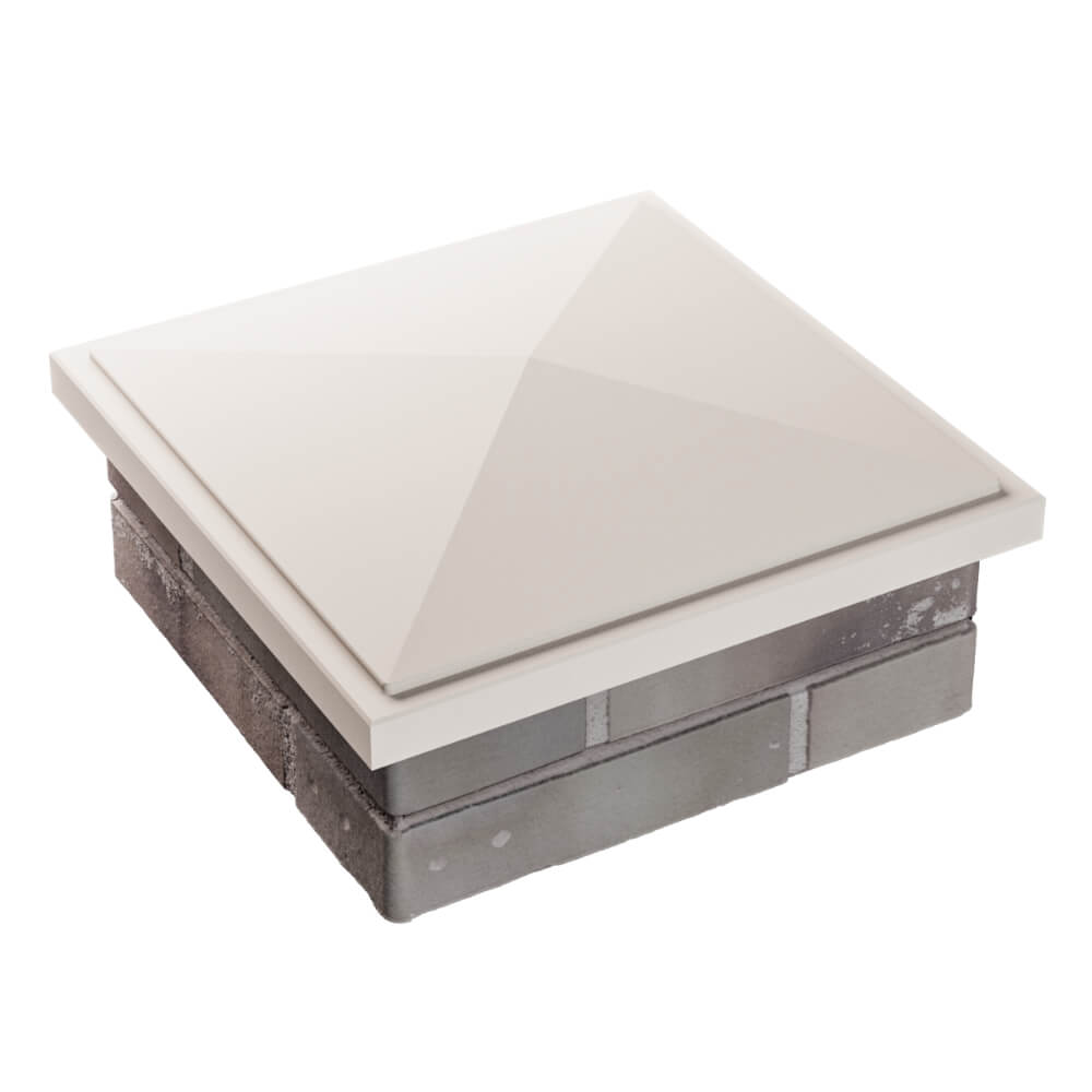 Колпак Zking БонаМоно Бежевый на столб 1.5х1.5 кирпича (385х385, 400х400мм) в Донецке фото