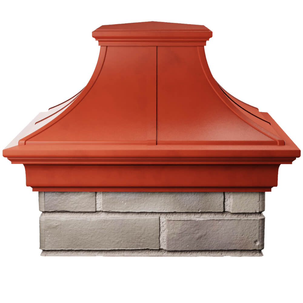 Колпак Zking Монблан Премиум Красный на столб 1.5х1.5 кирпича (385х385мм) Донецк фото