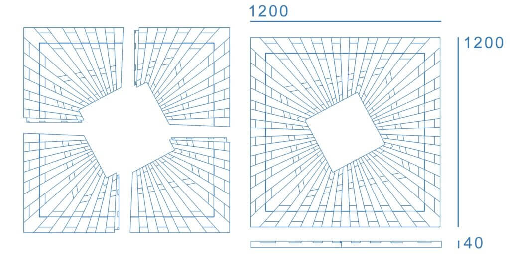 Приствольная решетка для дерева ZKING ATMOSPHERE 1.2х1.2м Серая в Донецке фото