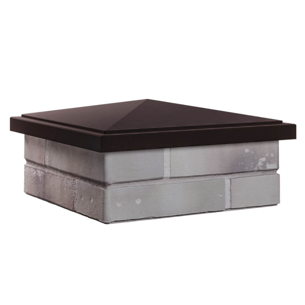 Колпак Zking БонаМоно Коричневый на столб 1.5х1.5 кирпича (385х385, 400х400мм) в Донецке фото