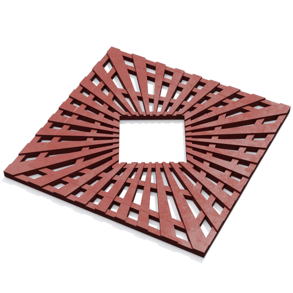 Приствольная решетка для дерева ZKING ATMOSPHERE 1.2х1.2м Красная в Донецке фото