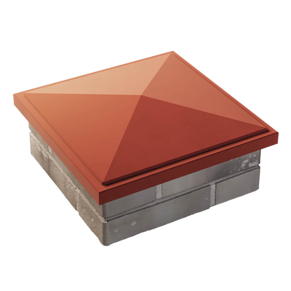 Колпак Zking БонаМоно Красный на столб 1.5х1.5 кирпича (385х385, 400х400мм) в Донецке фото