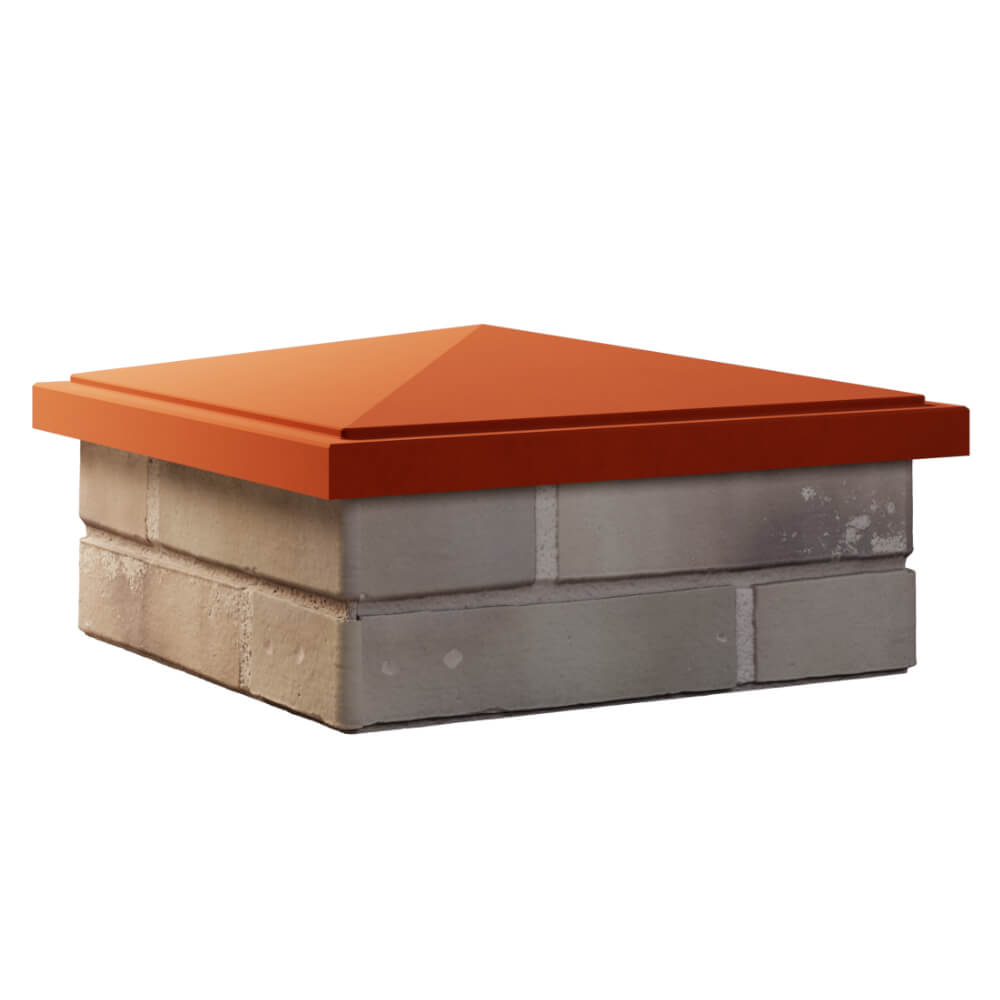 Колпак Zking БонаМоно Красный на столб 1.5х1.5 кирпича (385х385, 400х400мм) в Донецке фото