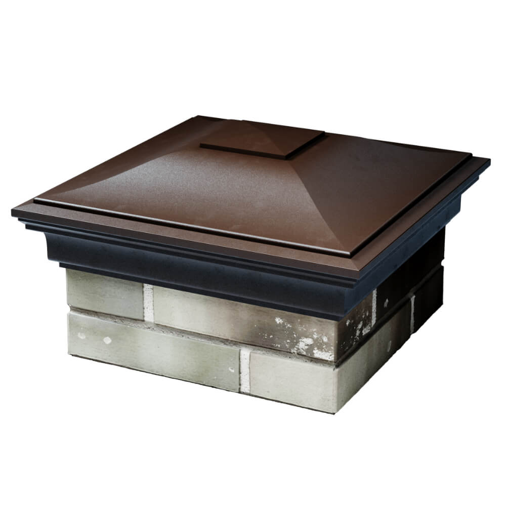 Колпак Zking Монблан Коричневый на столб 1.5х1.5 кирпича (385х385мм) в Донецке фото