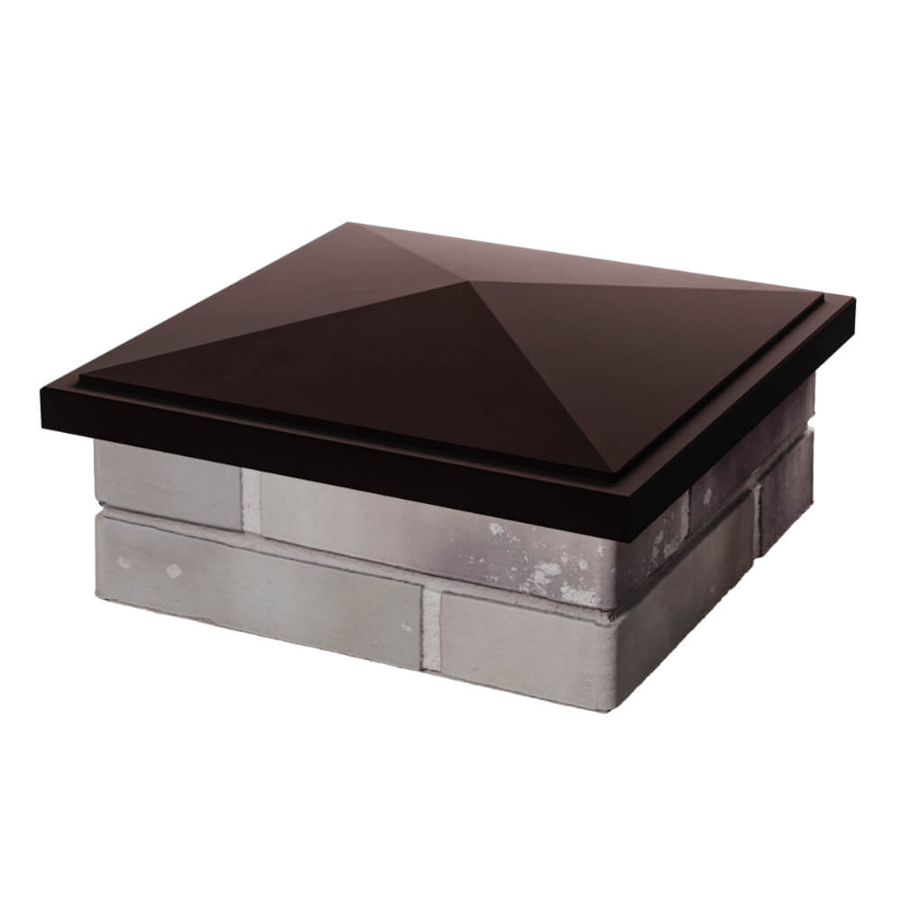 Колпак Zking БонаМоно Коричневый на столб 1.5х1.5 кирпича (385х385, 400х400мм) в Донецке фото